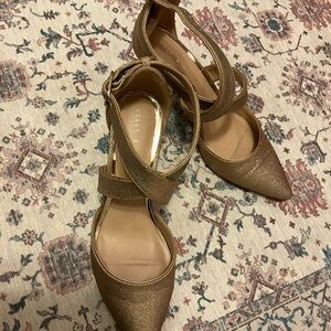 Kelly & Katie Glittering Tan Heels